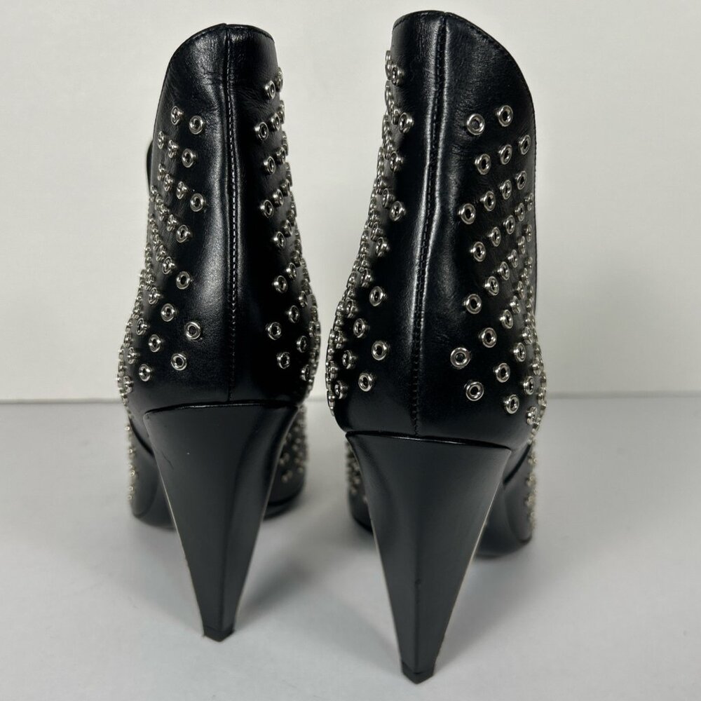 Michael Kors Collection Studded Leather Ankle Boots Italy Pointed Toe Stiletto S - Picture 8 of 15